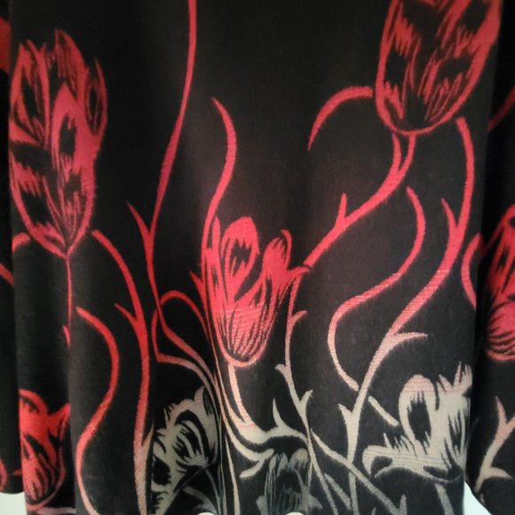 Rapti Fashion Reversible 100% Cashmere Buckle Shawl. Black & Red. Handmade. RF21 - Picture 4 of 9